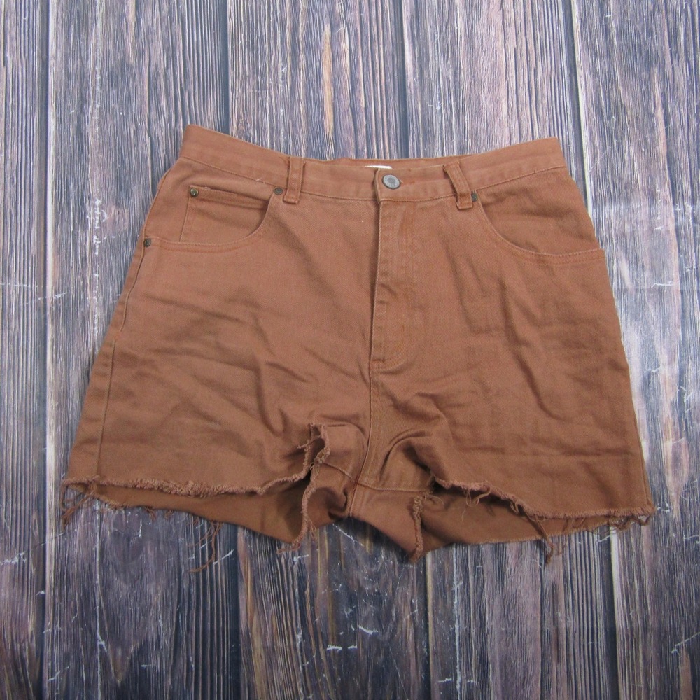 Coldwater Creek Womens Size 8 Brown Denim Cut-Off Shorts Stretch Summer Casual